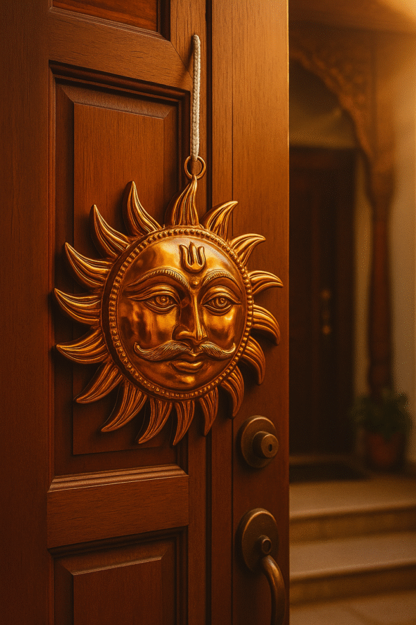 Copper Sun Wall Hanging Décor for Home & Temple - Image 4