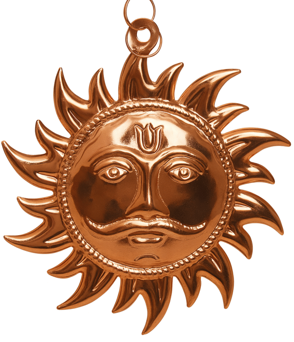 Copper Sun Wall Hanging Décor for Home & Temple